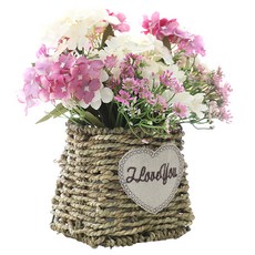 행복한마을 조화 라탄 수국 화분, 혼합 색상, 1개 홈인테리어/원예/가드닝 반품 최저가 14,690원