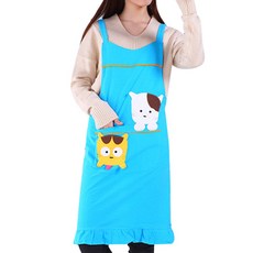 홍대선희샵 두 마리 고양이 앞치마 H형 03, 블루, 1개 주방용품/주방잡화 반품 최저가 6,040원