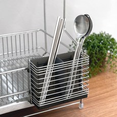 퓨어셀 걸이형 2구 수저통, 실버 + 다크그레이, 1개 주방용품/수저통/수저받침 반품 최저가 7,930원