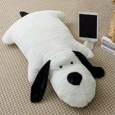 아트조이 강아지 왕코왕귀 댕댕이 인형 쿠션, 화이트 + 블랙 홈인테리어/쿠션/방석 반품 최저가 13,400원