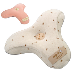 알프레미오 3스텝 오가닉 유아용 짱구베개 왕관패턴 + 매쉬 베개외피, 라이트코랄, 1개 출산/유아동/유아동침구 반품 최저가 24,300원