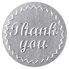땡큐 원형 스티커, 실버, 200개 문구/오피스/데코/포장용품 반품 최저가 4,700원