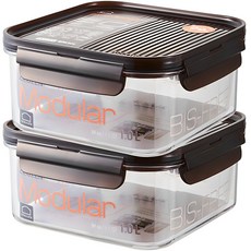 락앤락 모듈러 밀폐용기 정사각, 2개, 1L 주방용품/밀폐용기/반찬통 반품 최저가 10,500원