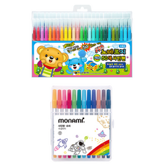 지구화학 노마르지 사인펜 50색 + 모나미 슈퍼사인펜 12색 세트, 혼합색상, 1세트 문구/오피스/필기류 반품 최저가 7,810원