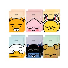 카카오프렌즈 L자 홀더 파일 6종 x 2p 세트, 혼합색상, 1세트 문구/오피스/학용품/수업준비 반품 최저가 8,200원