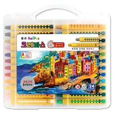 문교 레일 크레파스, 24색, 1개 문구/오피스/미술/화방용품 반품 최저가 2,510원