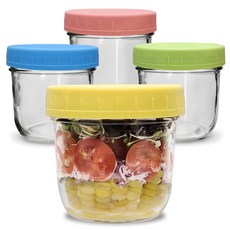 미르 샐러드 밀프랩 컬러캡 젤리 4P, 300ml, 1개 주방용품/밀폐저장/도시락 반품 최저가 6,620원