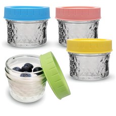 미르 샐러드 밀프렙 컬러캡 크리스탈 유리병 4p, 125ml, 1세트 주방용품/밀폐저장/도시락 반품 최저가 8,340원