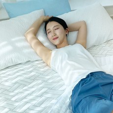 헤이리빙 듀라론 여름 냉감 침대 패드형 쿨매트, 리프 홈인테리어/침구 반품 최저가 59,630원