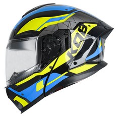 KQB 모터싸이클 풀페이스 헬멧, 옐로블루 자동차용품/오토바이용품 반품 최저가 61,290원