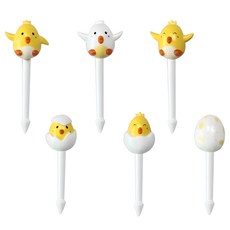 이홈베이킹 병아리 도시락 픽, 6개입, 1세트 주방용품/주방조리도구 반품 최저가 4,780원