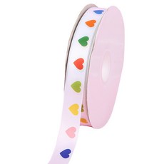 아이엔피 공단 패턴 인쇄 리본 20mm, 03 하트, 22m, 1개 문구/오피스/데코/포장용품 반품 최저가 5,580원