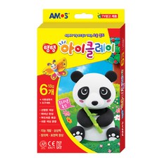 아모스 아이클레이 판다 만들기, 흰색 + 노랑 + 분홍 + 연두 + 검정, 18g, 1세트 문구/오피스/미술/화방용품 반품 최저가 6,210원