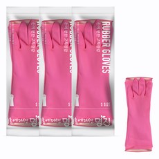 명진 손이 편한 고무장갑, 핑크, 소(S), 3세트 생활용품/주방수납/잡화 반품 최저가 3,960원