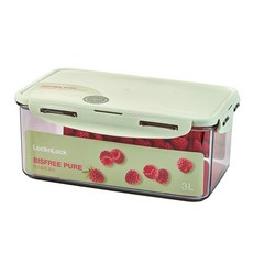 비스프리 퓨어 직사각 밀폐용기 라이트그린, 1개, 3L 주방용품/밀폐용기/반찬통 반품 최저가 7,750원