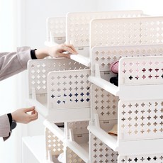 올리빙 국내 제조 크로스 접이식 슬라이딩 리빙박스, 화이트, 4개 생활용품/수납/정리 반품 최저가 18,490원