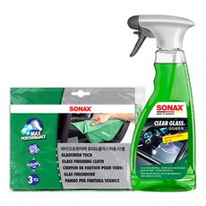소낙스 자동차 유리 세정제 + 마이크화이버 유리 & 플라스틱용 타월 세트, 1세트 자동차용품/세차/카케어 반품 최저가 17,860원