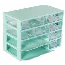 하라코리아 민트 다용도 A4 정리함, 41.2 x 21.7 x 30 cm, 1개, 4단 문구/오피스/사무용품 전문관 반품 최저가 20,090원