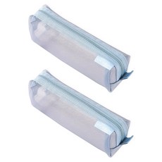 동아피엠에스 투명 메쉬 지퍼 파우치 필통, 블루, 2개 문구/오피스/학용품/수업준비 반품 최저가 5,040원