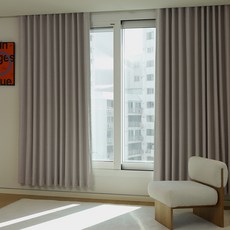 창안애 텔라 형상기억 99.9% 암막커튼 커튼레일 세트 1.5배주름 홈인테리어/FW 침구샵 반품 최저가 135,130원