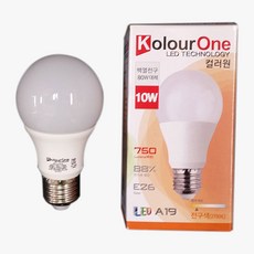 컬러원장수표 LED전구10W A19, 1개 홈인테리어/조명/스탠드 반품 최저가 2,530원