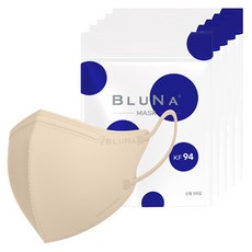 블루나 숨편한 2D 소형 황사방역 컬러마스크 새부리형 KF94, 5매입, 5개, 베이지 헬스/건강식품/건강/의료용품 반품 최저가 5,500원