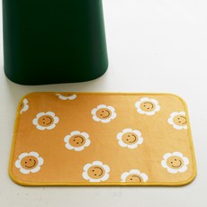 인룸 해피 스마일 욕실 발 주방 매트, 옐로우 생활용품/욕실매트/발판 반품 최저가 9,250원