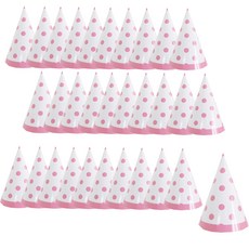 파티쇼 라인도트 파티 고깔모자, 핑크, 30개 문구/오피스/파티/이벤트 반품 최저가 8,580원