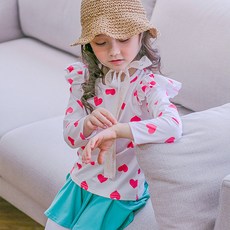 고잉키즈 여아용 숄더하트 래쉬가드 출산/유아동/유아동패션 반품 최저가 15,900원