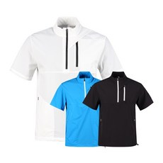 럭스골프 남성용 반집업 지퍼 포켓 반팔 골프셔츠 LB4M405 스포츠/레저/골프 반품 최저가 22,800원