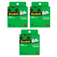 스카치 매직 테이프 리필 810R 12mm x 18m, 반투명, 3개 문구/오피스/사무용품 전문관 반품 최저가 4,240원