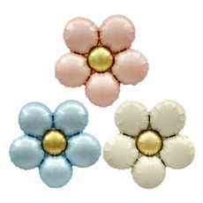 조이파티 플라워 은박풍선 3종 x 3p 세트, 핑크, 블루, 크림, 1세트 문구/오피스/파티/이벤트 반품 최저가 6,960원