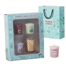 양키캔들 보티브 4종 + 엠블럼 홀더 선물세트 + 쇼핑백, 블랙체리, 클린코튼, 레몬라벤더, 핑크샌드, 혼합색상 생활용품/탈취/방향/살충 반품 최저가 23,470원