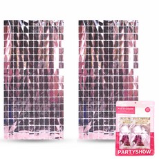 파티쇼 파티장식 은박 수술커튼 블럭 2p, 로즈골드, 1개 문구/오피스/파티/이벤트 반품 최저가 4,740원