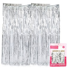파티쇼 파티장식 은박 수술커튼 3m 2p, 실버, 1개 문구/오피스/파티/이벤트 반품 최저가 3,830원