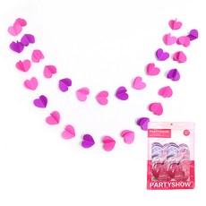 파티쇼 입체하트 가랜드, 로즈핑크퍼플, 2개 문구/오피스/파티/이벤트 반품 최저가 5,200원