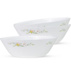 바칠레 야생화 냉면기, 화이트, 3개 주방용품/그릇/홈세트 반품 최저가 13,120원