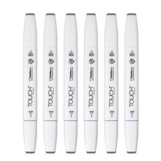 신한화구 터치 트윈 브러쉬 마카 WG7 WARM GREY, WG7 웜, 6개 문구/오피스/필기류 반품 최저가 18,480원