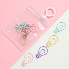 문곰상점 캔디 컬러 클립 전구 랜덤발송, 1개, 10개입 문구/오피스/사무용품 전문관 반품 최저가 4,150원