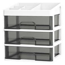 코히모 다용도 서랍형 데스크오거나이저 3단 4W228, 투명블랙 3단, 1개 문구/오피스/사무용품 전문관 반품 최저가 4,600원