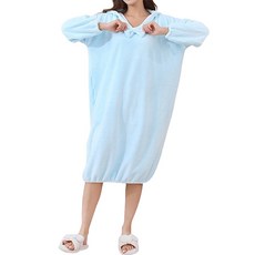 데이소이 올인원 후드형 샤워 가운 80 x 150 cm, 블루, 1개 홈인테리어/수건/타월 반품 최저가 6,780원