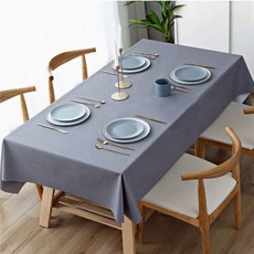 제이에스맘 무지 방수 식탁보, 그레이, 6인(140 x 220 cm), 1개 주방용품/주방잡화 반품 최저가 15,040원