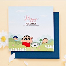 플라잉웨일즈 짱구는못말려 팝업 카드 Ver2, 투게더, 2개 문구/오피스/카드/엽서/봉투 반품 최저가 4,740원