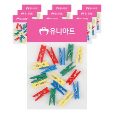 유니아트 1200 나무집게 소, 혼합색상, 10개 문구/오피스/미술/화방용품 반품 최저가 3,870원