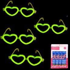 파티쇼 콘서트 야광안경 하트 4p, 옐로우, 1개 완구/취미/역할놀이 반품 최저가 4,860원