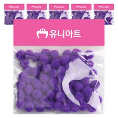 유니아트 1000 퐁퐁 12mm, 보라, 6개 문구/오피스/학용품/수업준비 반품 최저가 1,730원