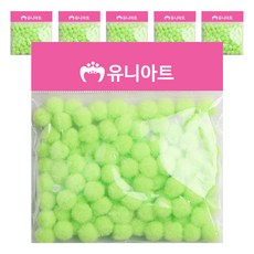 유니아트 1000 퐁퐁 12mm, 연두, 6개 문구/오피스/학용품/수업준비 반품 최저가 3,330원