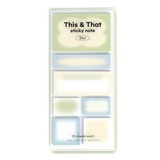 워너디스 디스앤뎃 블러 점착 메모지, 03 그린티 라떼, 1개, 20개입 문구/오피스/학용품/수업준비 반품 최저가 5,800원