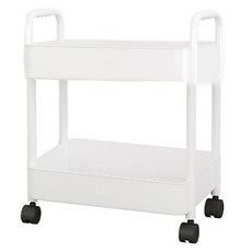 코히모 이동식 선반 핸드 트롤리 2단, 화이트 홈인테리어/싱글하우스 반품 최저가 11,500원