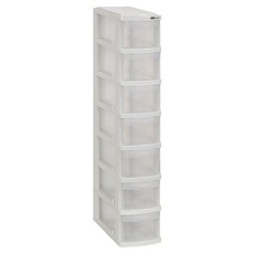 모아시스템즈 프리미엄 슬림 7단 서랍장, 마블화이트 + 반투명, 1개 홈인테리어/수납/정리 반품 최저가 36,230원